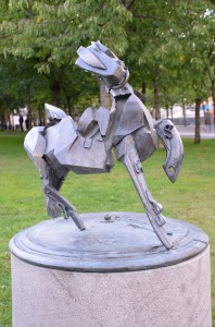 Staty Fallen hjälte Staty "Fallen hjälte". Konstnär: Roland Haeberlein.